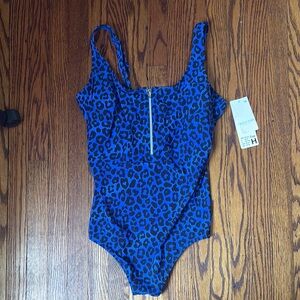 Anita Blue Leopard Print One Piece Swimsuit